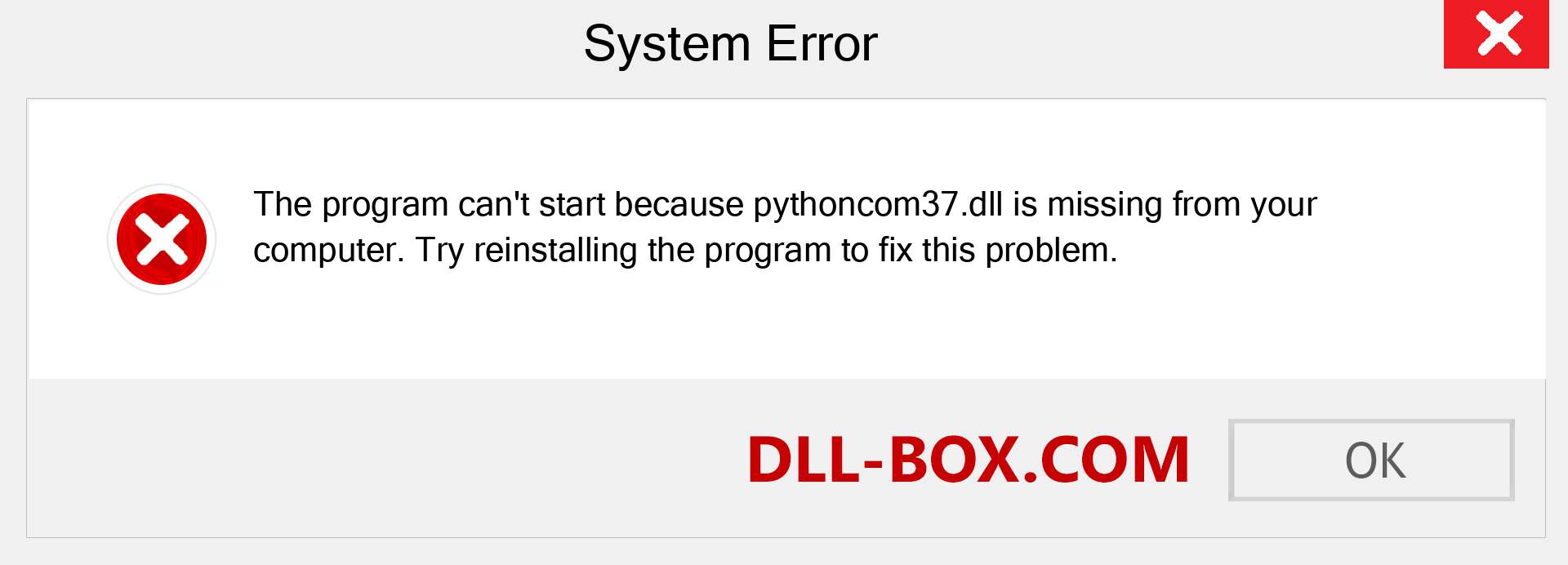  pythoncom37.dll file is missing?. Download for Windows 7, 8, 10 - Fix  pythoncom37 dll Missing Error on Windows, photos, images